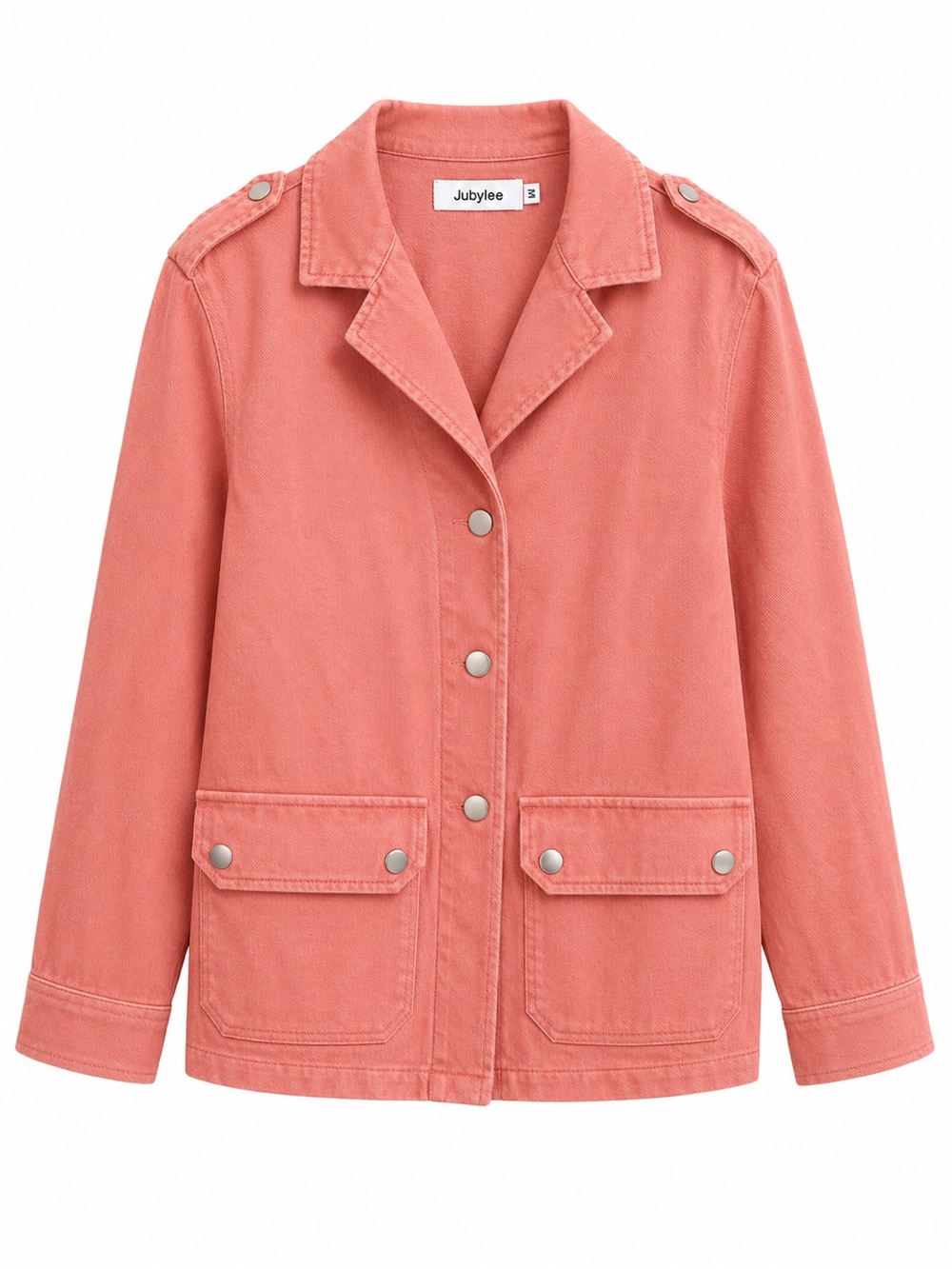 Jubylee French Brand Dusty Pink 100% Cotton Utility Jacket Size M/L